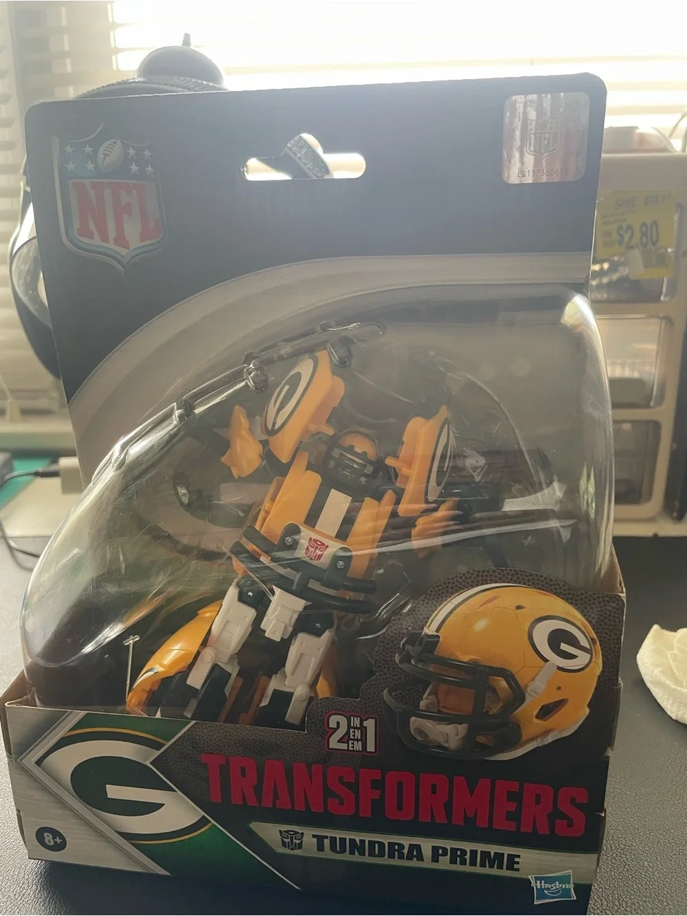 Transformers NFL GREEN BAY Packers Action Figure Helmet By Hasbro